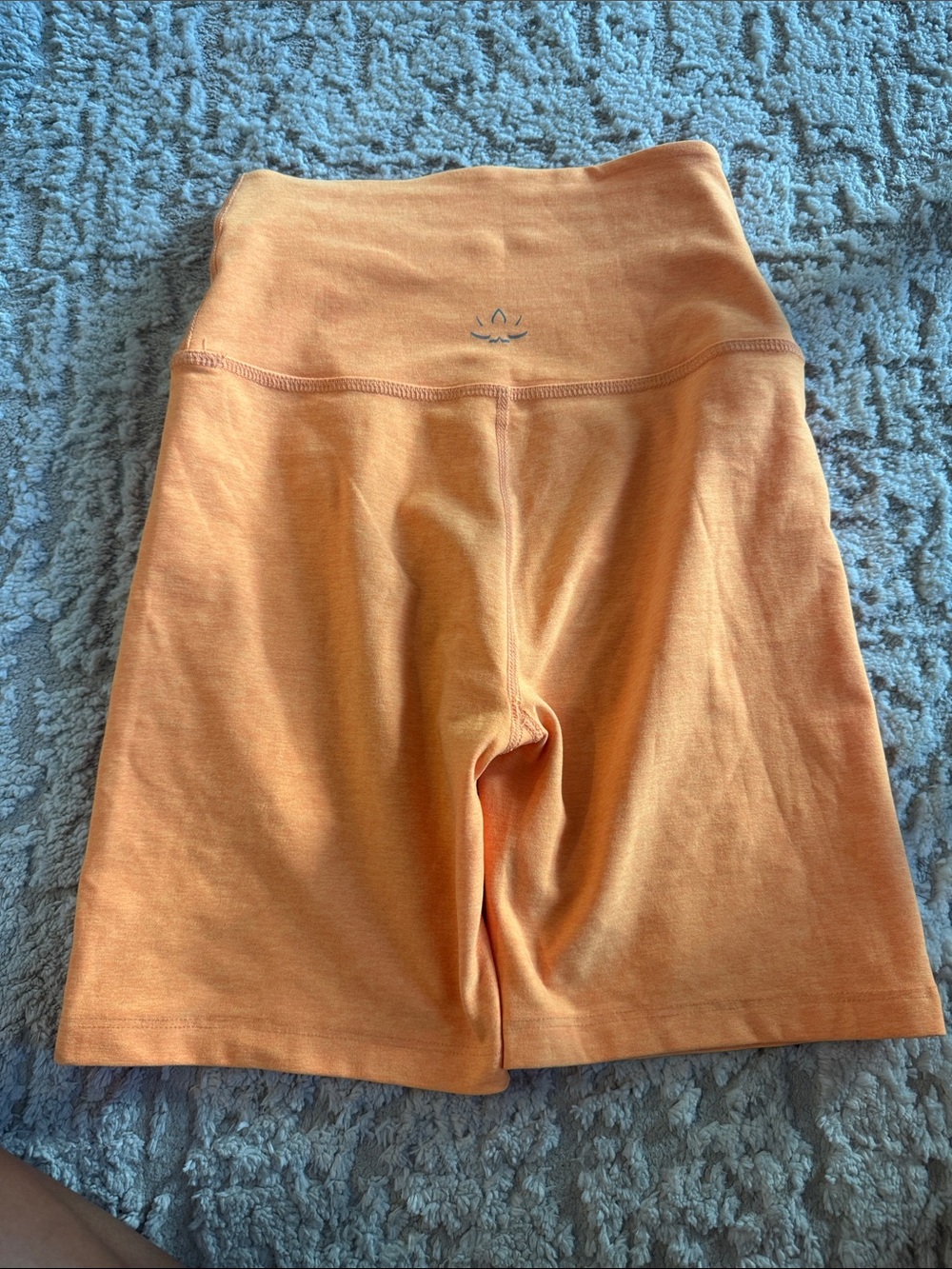 High-Waist Women’s Orange Bike Shorts - beyond yoga - Picture 3 of 3